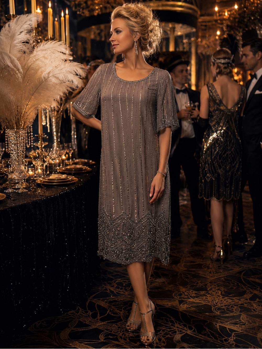 Vintage Long Tall Sally Embellished Beaded Cocktail Dress β Size 10